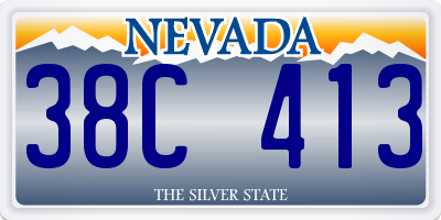 NV license plate 38C413