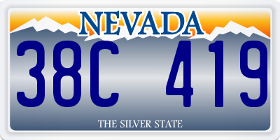 NV license plate 38C419