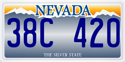 NV license plate 38C420