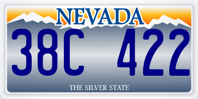 NV license plate 38C422