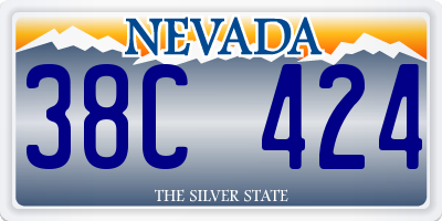 NV license plate 38C424