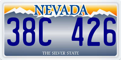 NV license plate 38C426