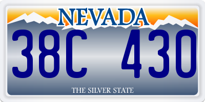 NV license plate 38C430