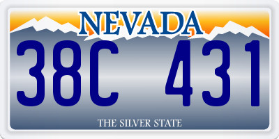 NV license plate 38C431