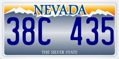 NV license plate 38C435
