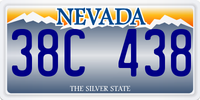 NV license plate 38C438