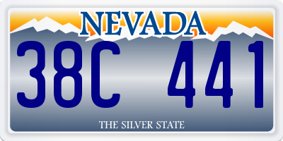 NV license plate 38C441