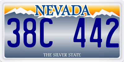 NV license plate 38C442