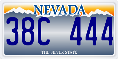 NV license plate 38C444