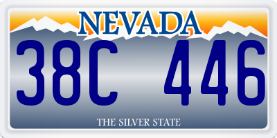 NV license plate 38C446