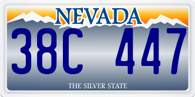 NV license plate 38C447