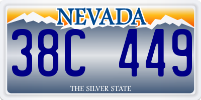 NV license plate 38C449