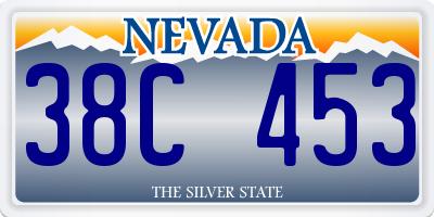 NV license plate 38C453