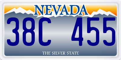 NV license plate 38C455