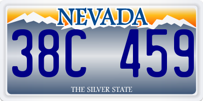 NV license plate 38C459