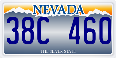NV license plate 38C460