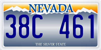 NV license plate 38C461