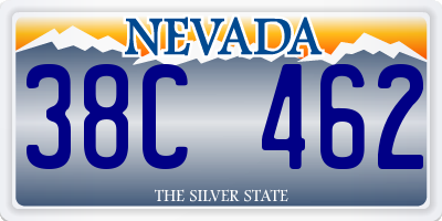 NV license plate 38C462