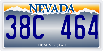 NV license plate 38C464