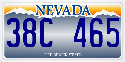 NV license plate 38C465