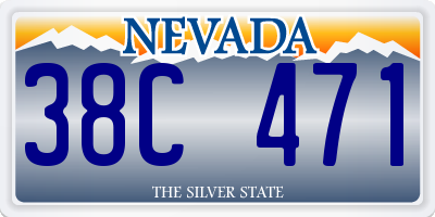 NV license plate 38C471