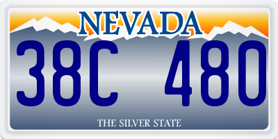 NV license plate 38C480