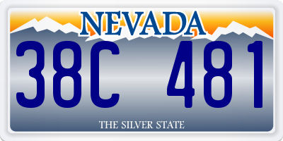 NV license plate 38C481