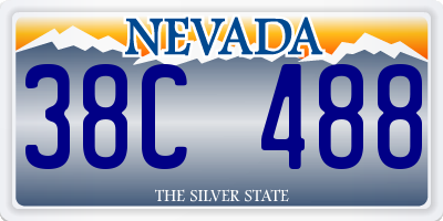 NV license plate 38C488