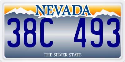 NV license plate 38C493