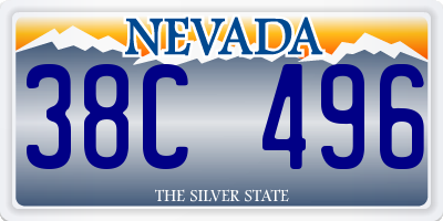 NV license plate 38C496