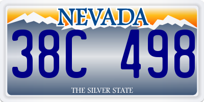 NV license plate 38C498