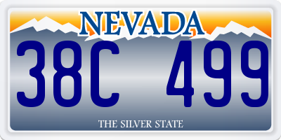 NV license plate 38C499