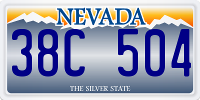 NV license plate 38C504