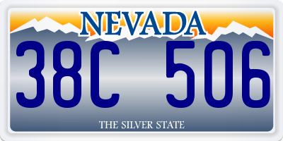 NV license plate 38C506