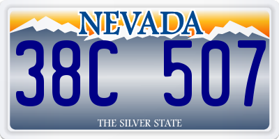 NV license plate 38C507
