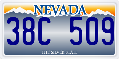 NV license plate 38C509