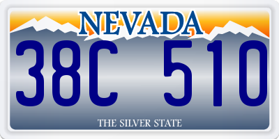 NV license plate 38C510