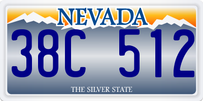 NV license plate 38C512