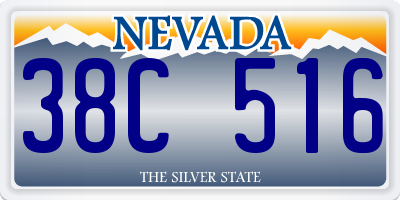 NV license plate 38C516