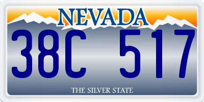 NV license plate 38C517