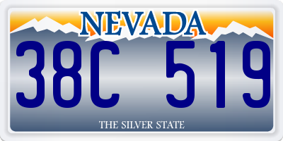 NV license plate 38C519