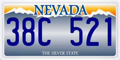 NV license plate 38C521