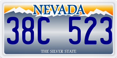 NV license plate 38C523