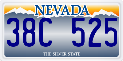 NV license plate 38C525