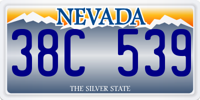 NV license plate 38C539