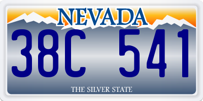 NV license plate 38C541