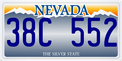 NV license plate 38C552