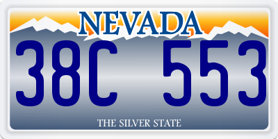 NV license plate 38C553