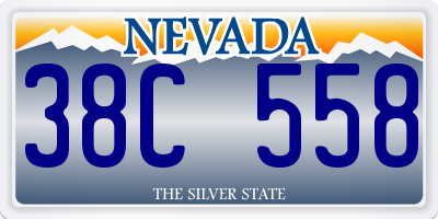 NV license plate 38C558