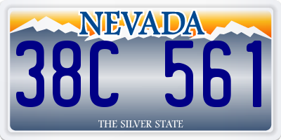 NV license plate 38C561